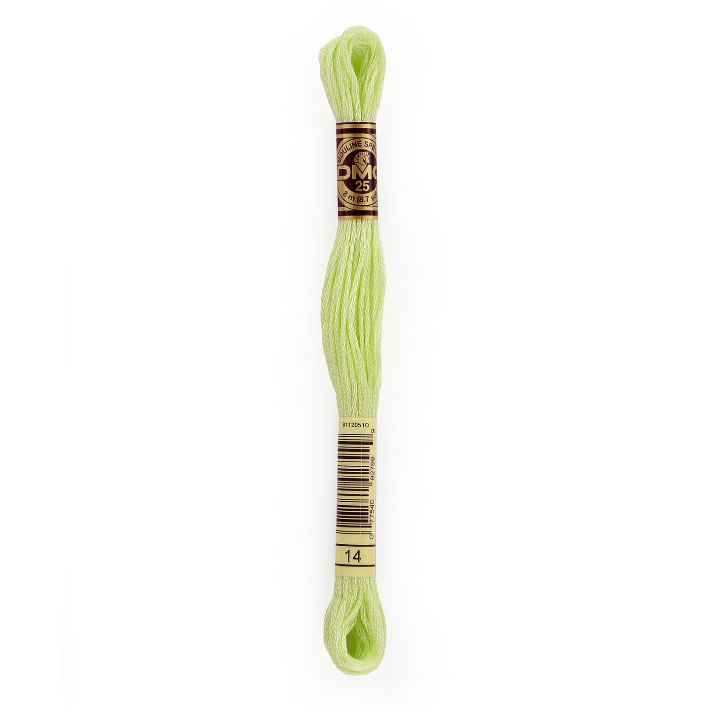 DMC 6 Strand Cotton Embroidery Floss #14 - Apple Green Pale