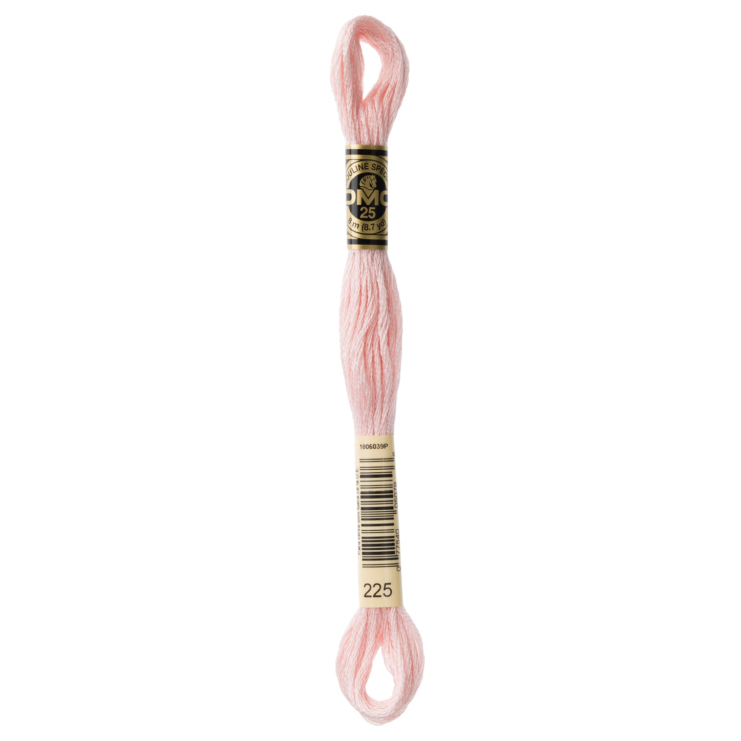 DMC 6 Strand Cotton Embroidery Floss #225 - Shell Pink Ultra Very Light