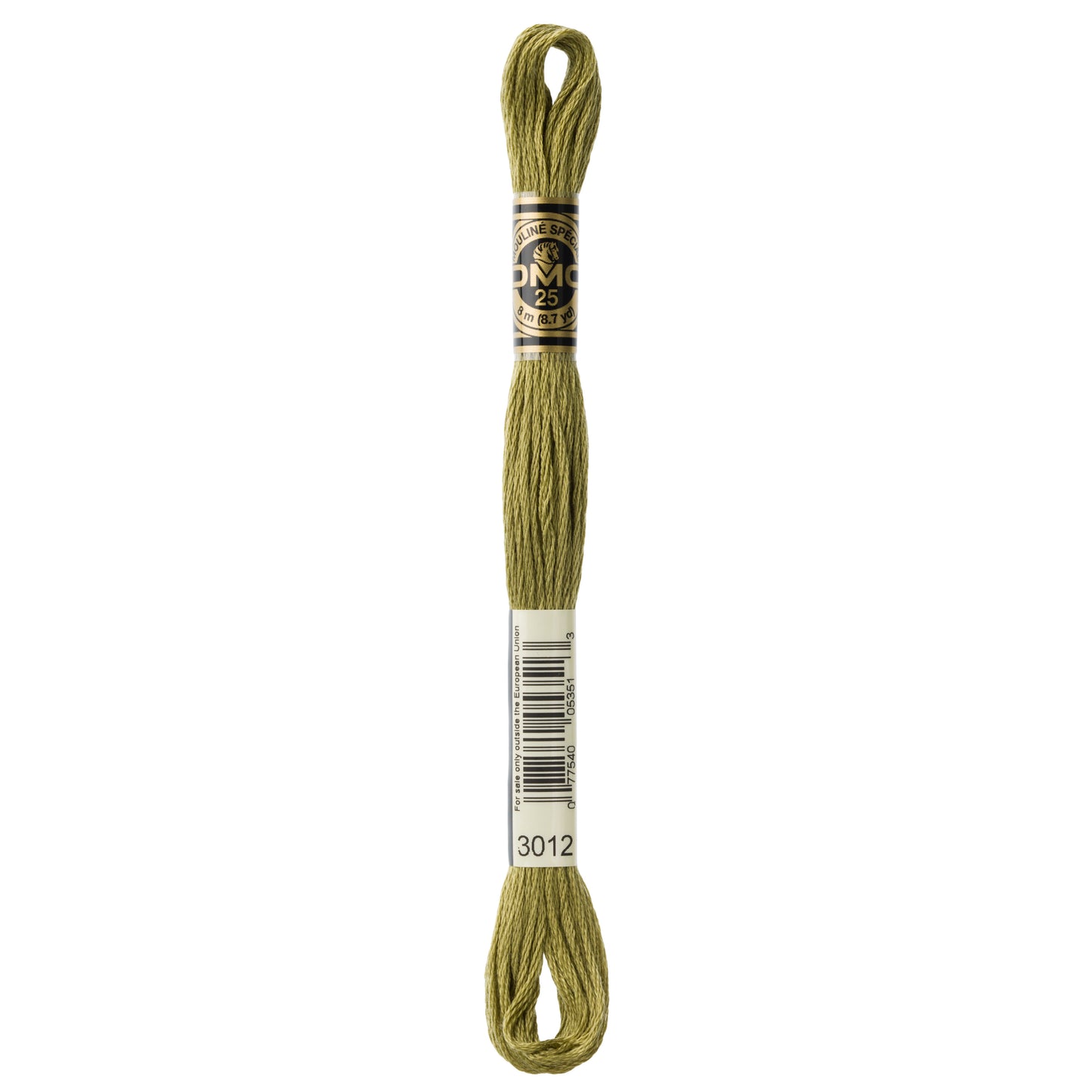 DMC 6 Strand Cotton Embroidery Floss #3012 - Khaki Green Medium