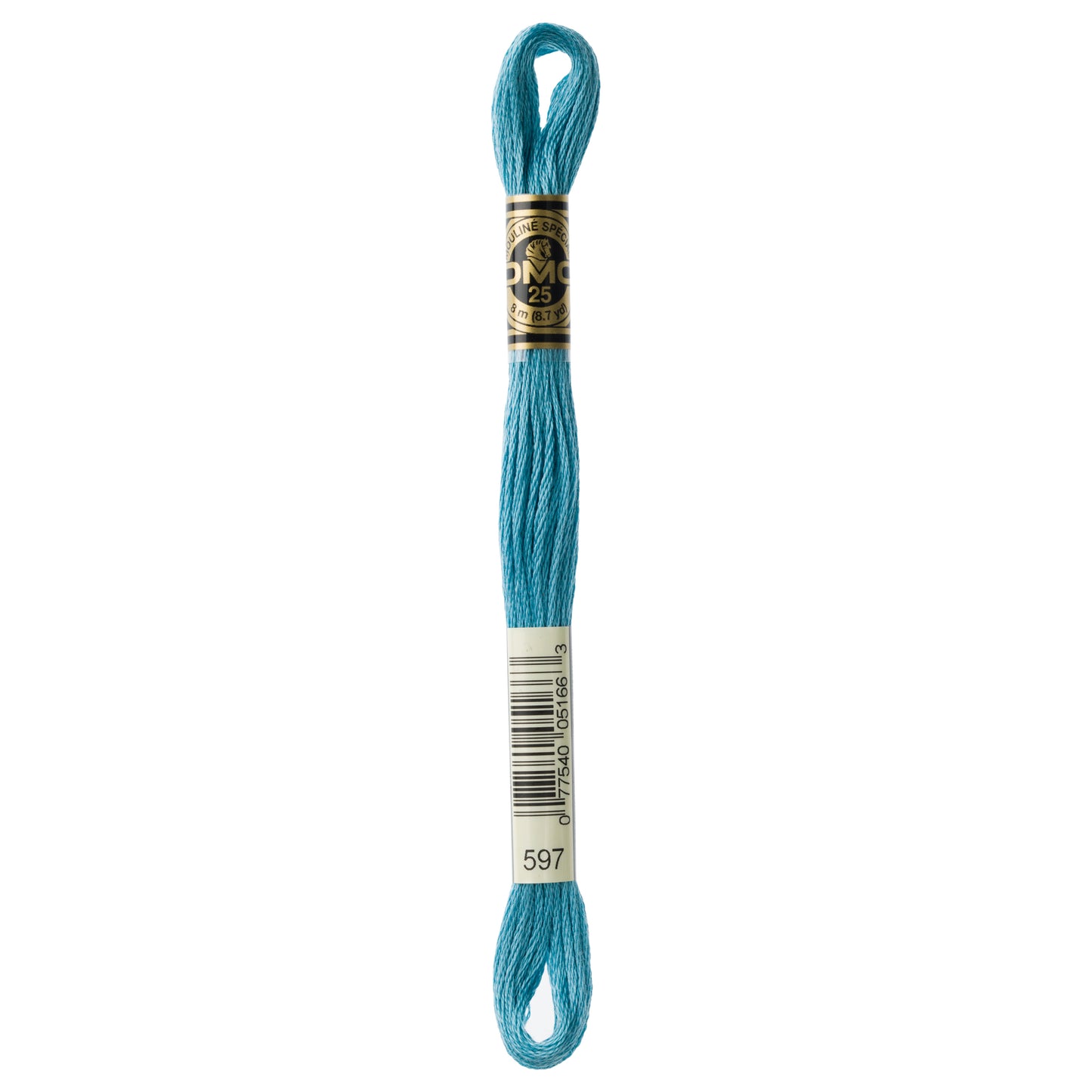 DMC 6 Strand Cotton Embroidery Floss #597 - Turquoise-Cross Stitch-DMC Floss-Millennial Fabrics