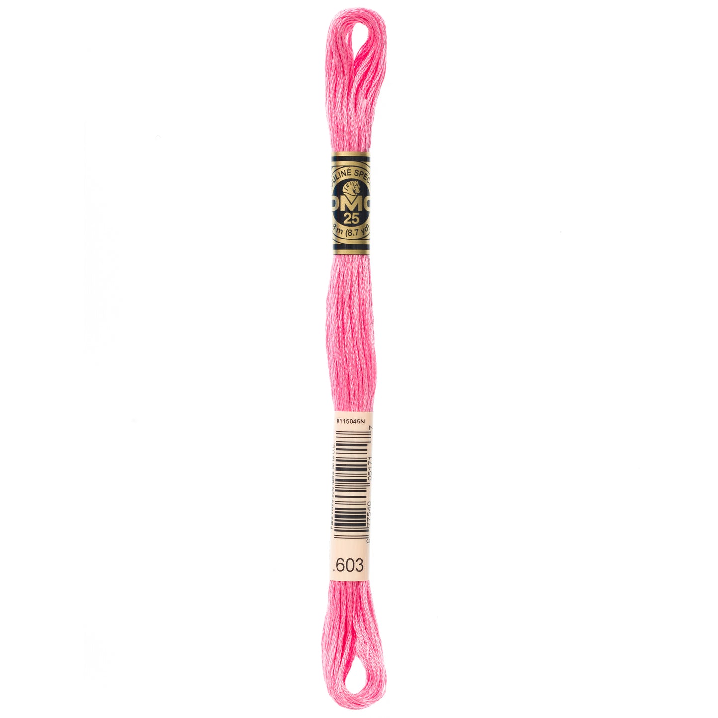 DMC 6 Strand Cotton Embroidery Floss #603 - Cranberry Light Medium-Cross Stitch-DMC Floss-Millennial Fabrics