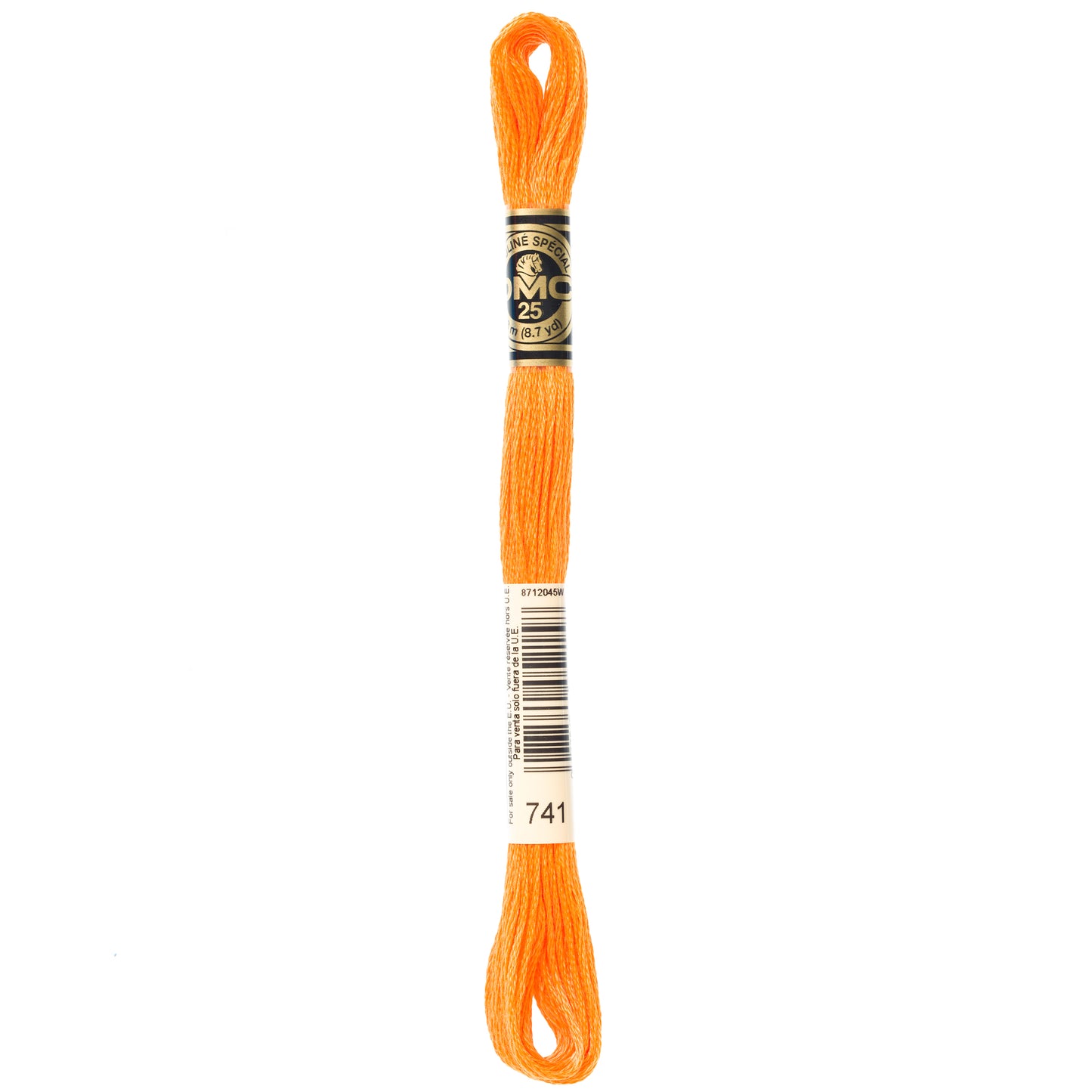 DMC 6 Strand Cotton Embroidery Floss #741 - Tangerine Medium-Cross Stitch-DMC Floss-Millennial Fabrics