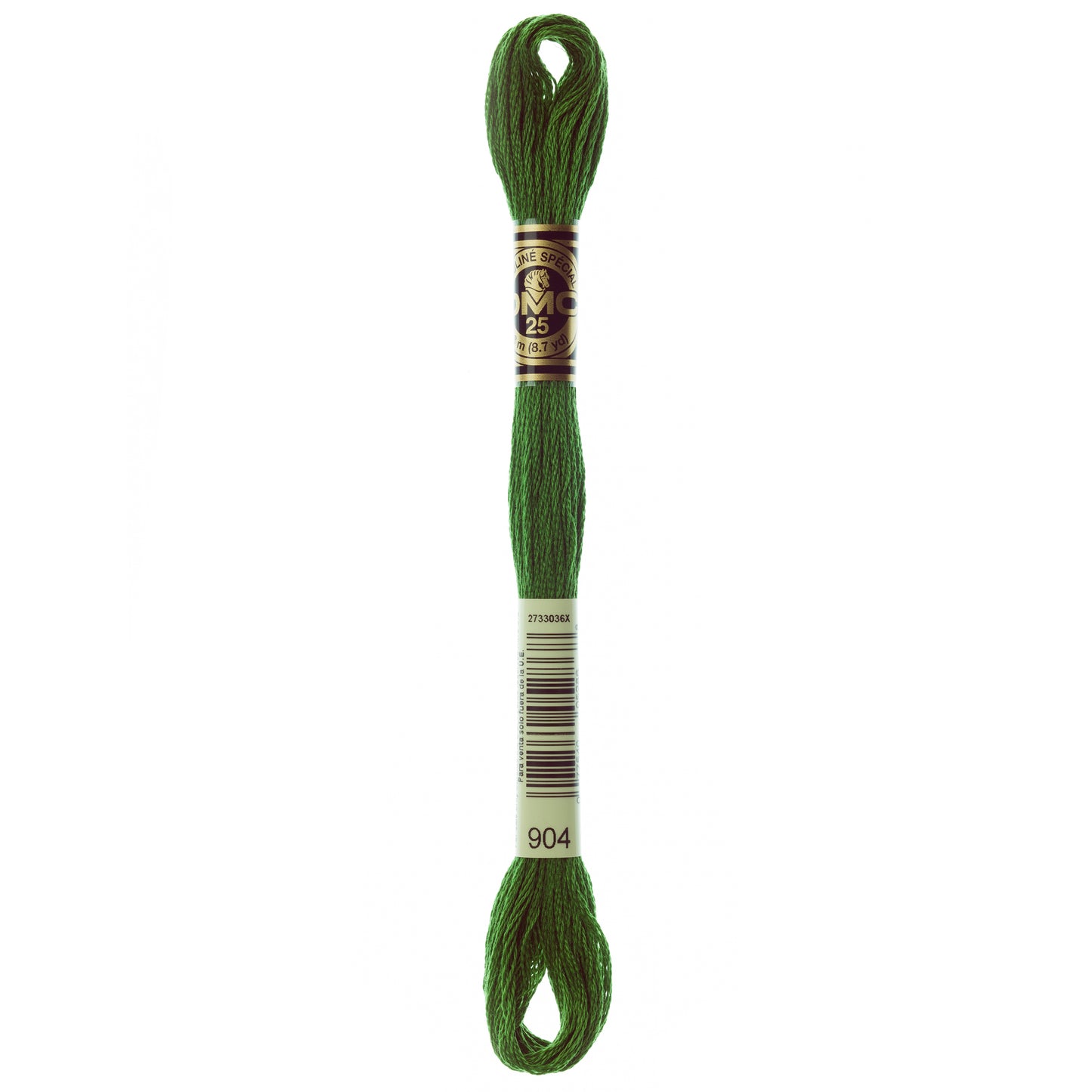 DMC 6 Strand Cotton Embroidery Floss #904 - Parrot Green Very Dark-Cross Stitch-DMC Floss-Millennial Fabrics