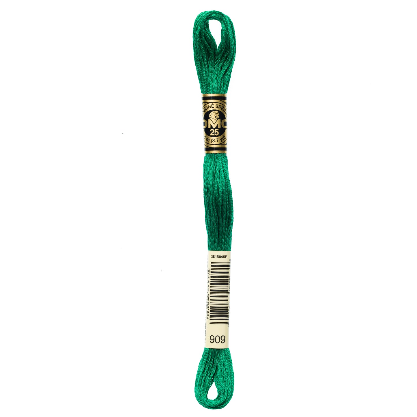 DMC 6 Strand Cotton Embroidery Floss #909 - Emerald Green Very Dark-Cross Stitch-DMC Floss-Millennial Fabrics