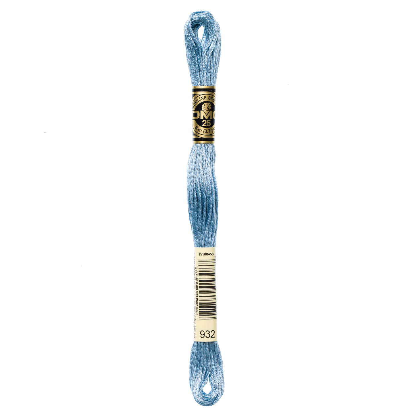 DMC 6 Strand Cotton Embroidery Floss #932 - Antique Blue Light