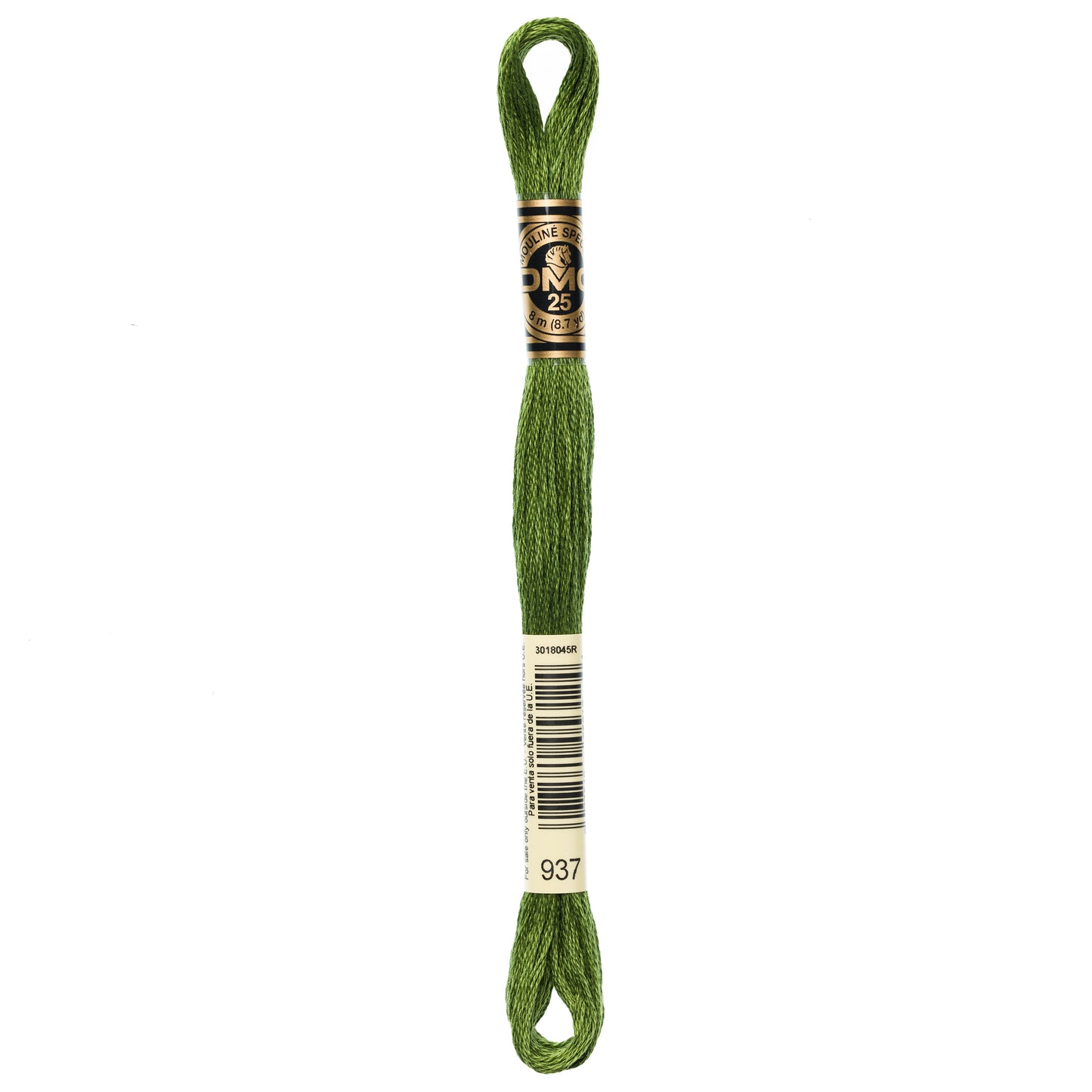 DMC 6 Strand Cotton Embroidery Floss #937 - Avocado Green Medium-Cross Stitch-DMC Floss-Millennial Fabrics
