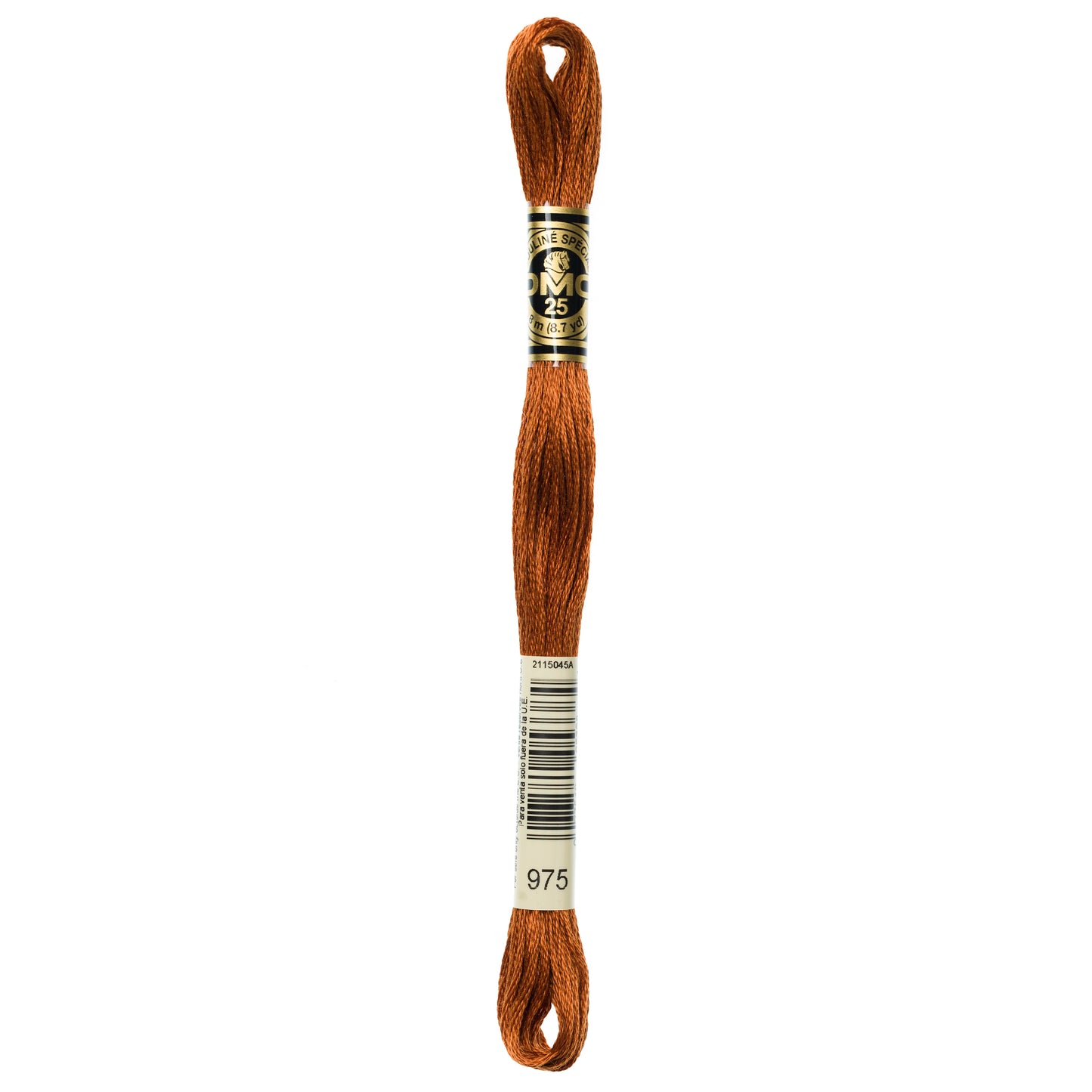 DMC 6 Strand Cotton Embroidery Floss #975 - Golden Brown Dark