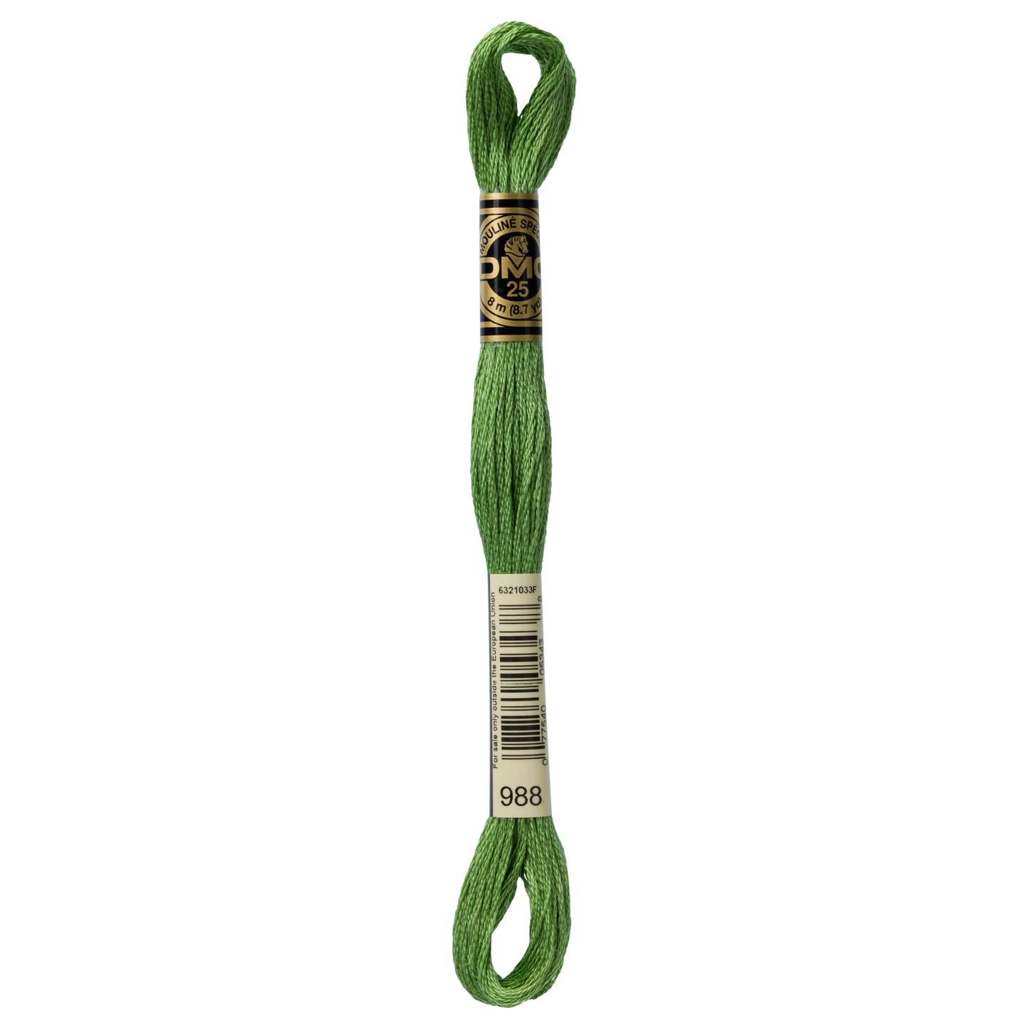 DMC 6 Strand Cotton Embroidery Floss #988 - Forest Green Medium