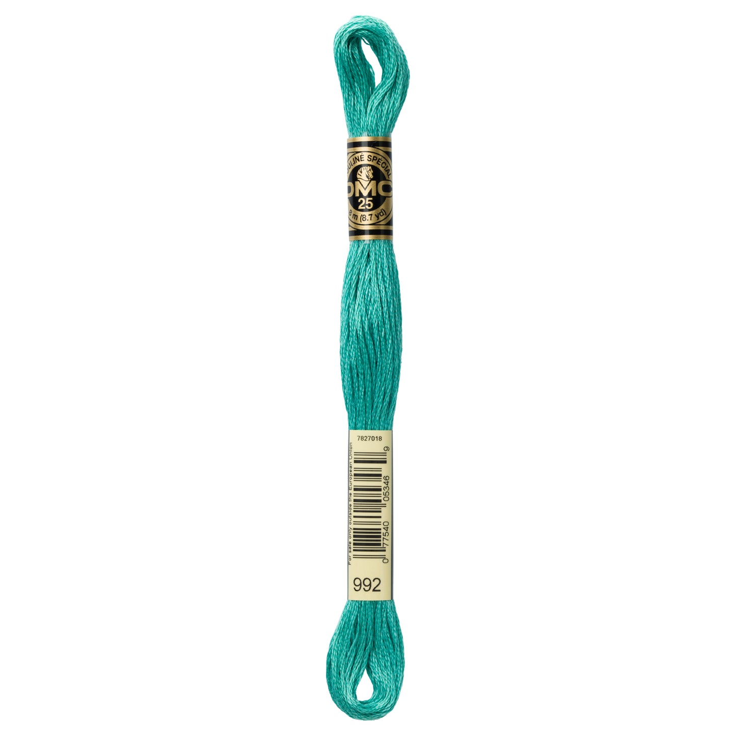 DMC 6 Strand Cotton Embroidery Floss #992 - Aquamarine Light-Cross Stitch-DMC Floss-Millennial Fabrics