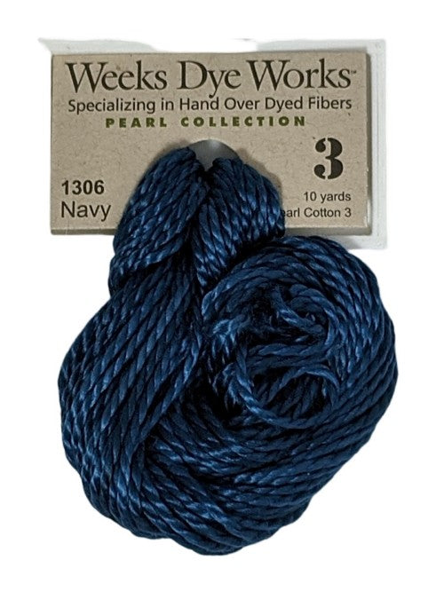 1306 Navy | Weeks Dye Works Pearl Cotton #3