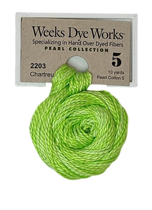 2203 Chartreuse | Weeks Dye Works Pearl Cotton #5