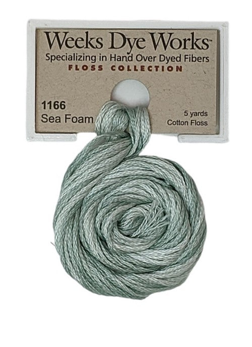 1166 Sea Foam | Weeks Dye Works 6 Strand Floss-Cross Stitch-Weeks Dye Works-Millennial Fabrics