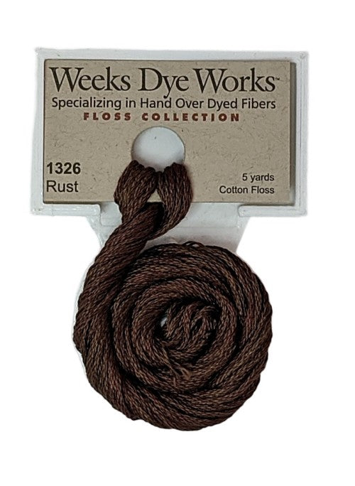 1326 Rust | Weeks Dye Works 6 Strand Floss-Cross Stitch-Weeks Dye Works-Millennial Fabrics