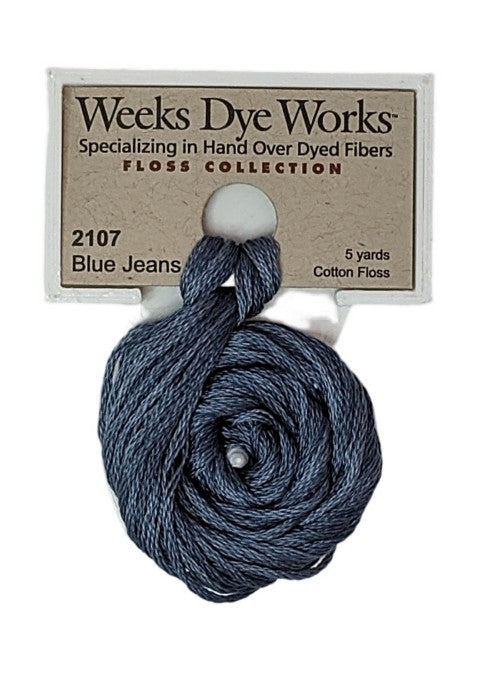 2107 Blue Jeans | Weeks Dye Works 6 Strand Floss-Cross Stitch-Weeks Dye Works-Millennial Fabrics