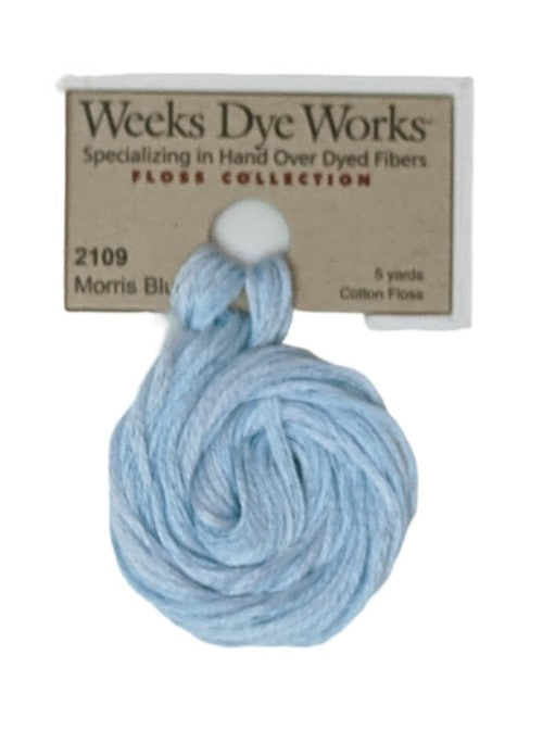 2109 Morris Blue | Weeks Dye Works 6 Strand Floss-Cross Stitch-Weeks Dye Works-Millennial Fabrics