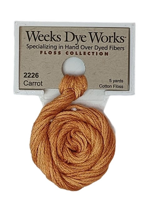 2226 Carrot | Weeks Dye Works 6 Strand Floss-Cross Stitch-Weeks Dye Works-Millennial Fabrics