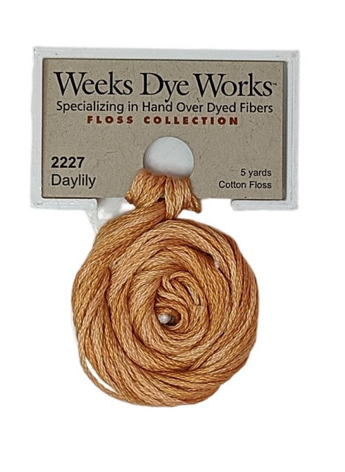 2227 Daylily | Weeks Dye Works 6 Strand Floss-Cross Stitch-Weeks Dye Works-Millennial Fabrics