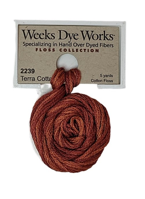 2239 Terra Cotta | Weeks Dye Works 6 Strand Floss-Cross Stitch-Weeks Dye Works-Millennial Fabrics