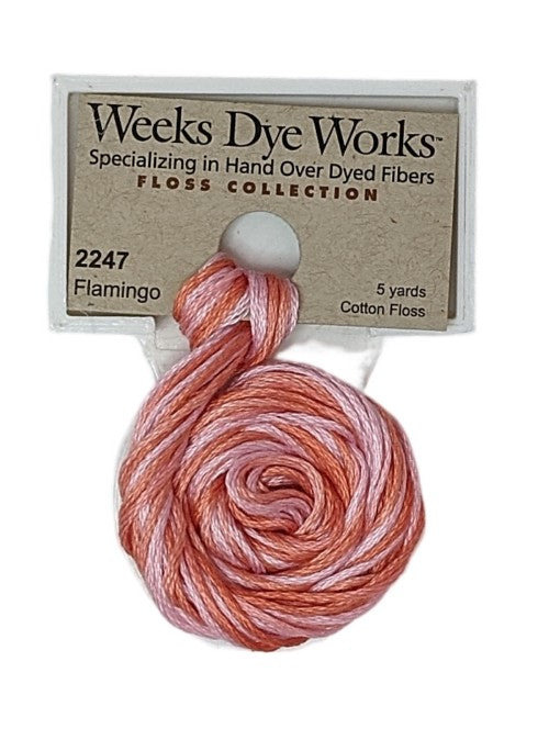 2247 Flamingo | Weeks Dye Works 6 Strand Floss-Cross Stitch-Weeks Dye Works-Millennial Fabrics