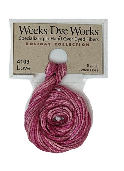 4109 Love | Weeks Dye Works 6 Strand Floss-Cross Stitch-Weeks Dye Works-Millennial Fabrics