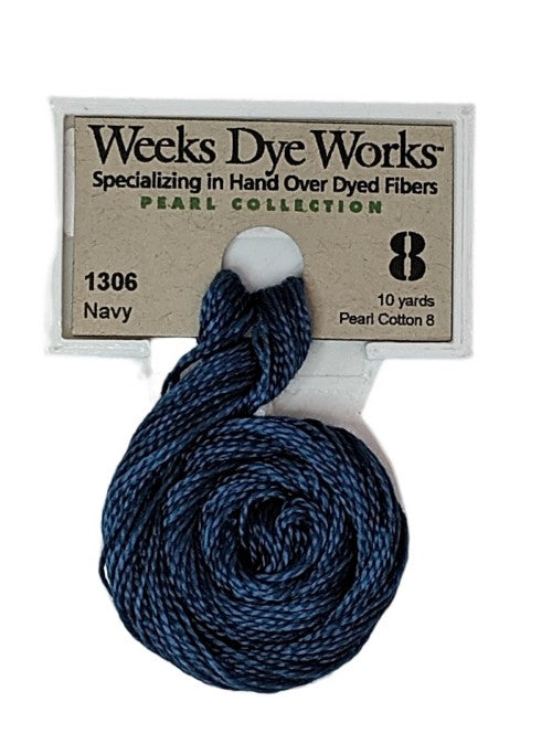 1306 Navy | Weeks Dye Works Pearl Cotton #8