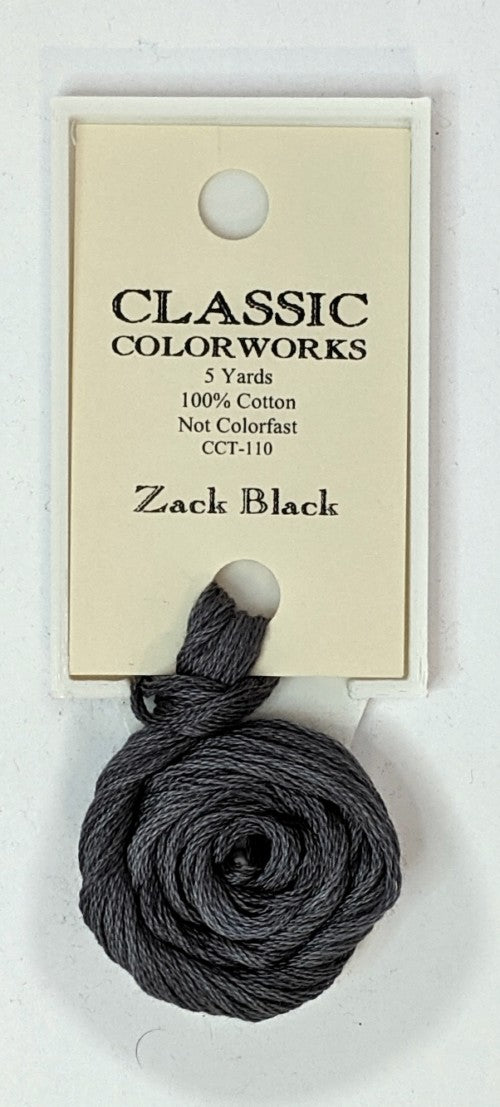 110 Zach Black | 6 Strand Embroidery Floss by Classic Colorworks-Cross Stitch-Classic Colorworks-Millennial Fabrics