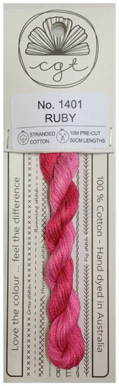 1401 Ruby | 6 Strand Embroidery Floss by Cottage Garden Threads