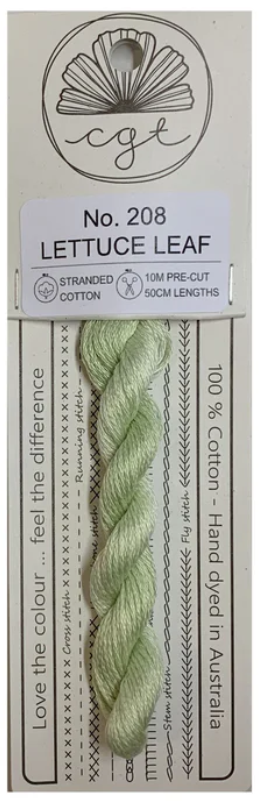 208 Lettuce Leaf | 6 Strand Embroidery Floss by Cottage Garden Threads