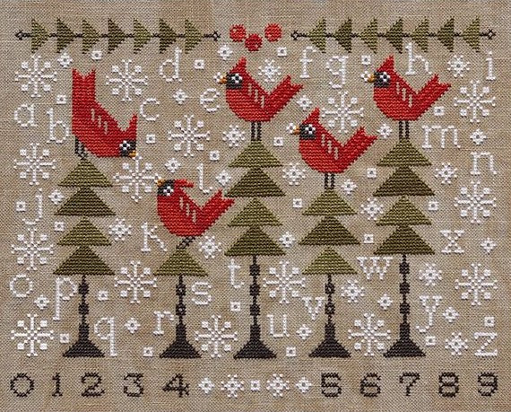 ✓ Chilly Cardinals Sampler by Artful Offerings