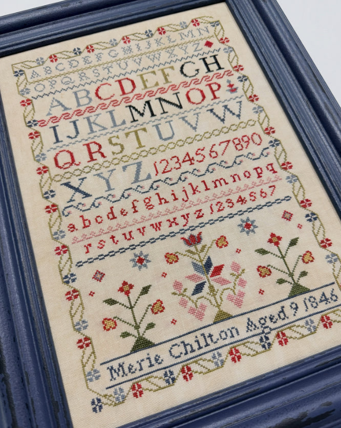 *Preorder* Merie Chilton 1846 Antique Reproduction Sampler by The Scarlett House