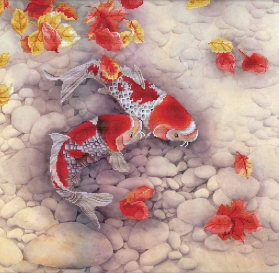(No-Count Cross Stitch Kit) Koi Carp by Needleart World