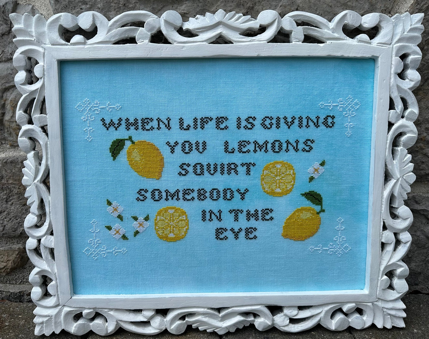 Lemons by Rebel Stitcher for Needlework Marketplace