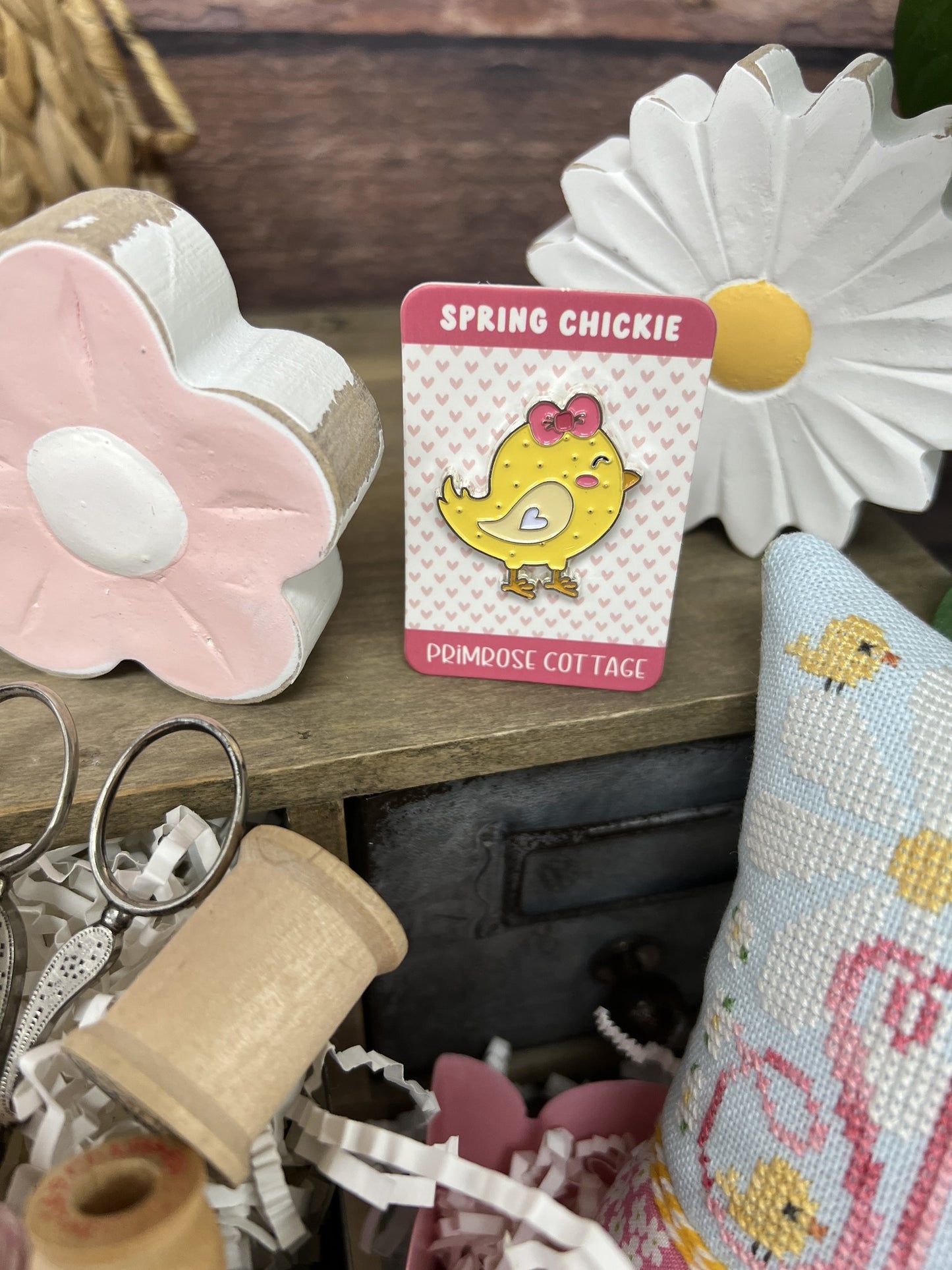 *Preorder* Spring Chickie Needle Minder by Primrose Cottage