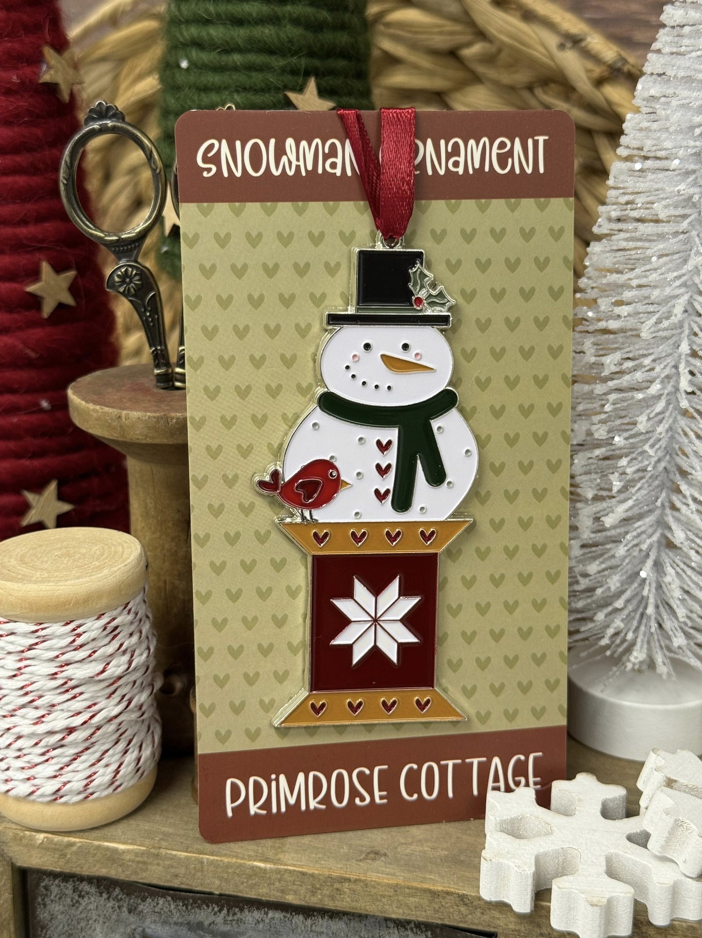 Snowman Ornament by Primrose Cottage
