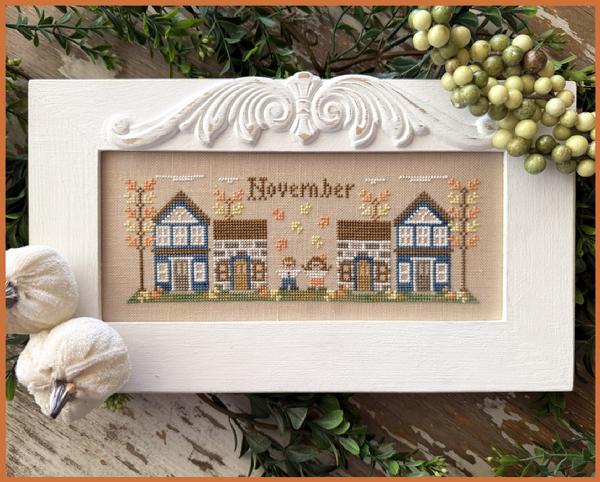 November: Monthly Mini Village by Country Cottage Needleworks