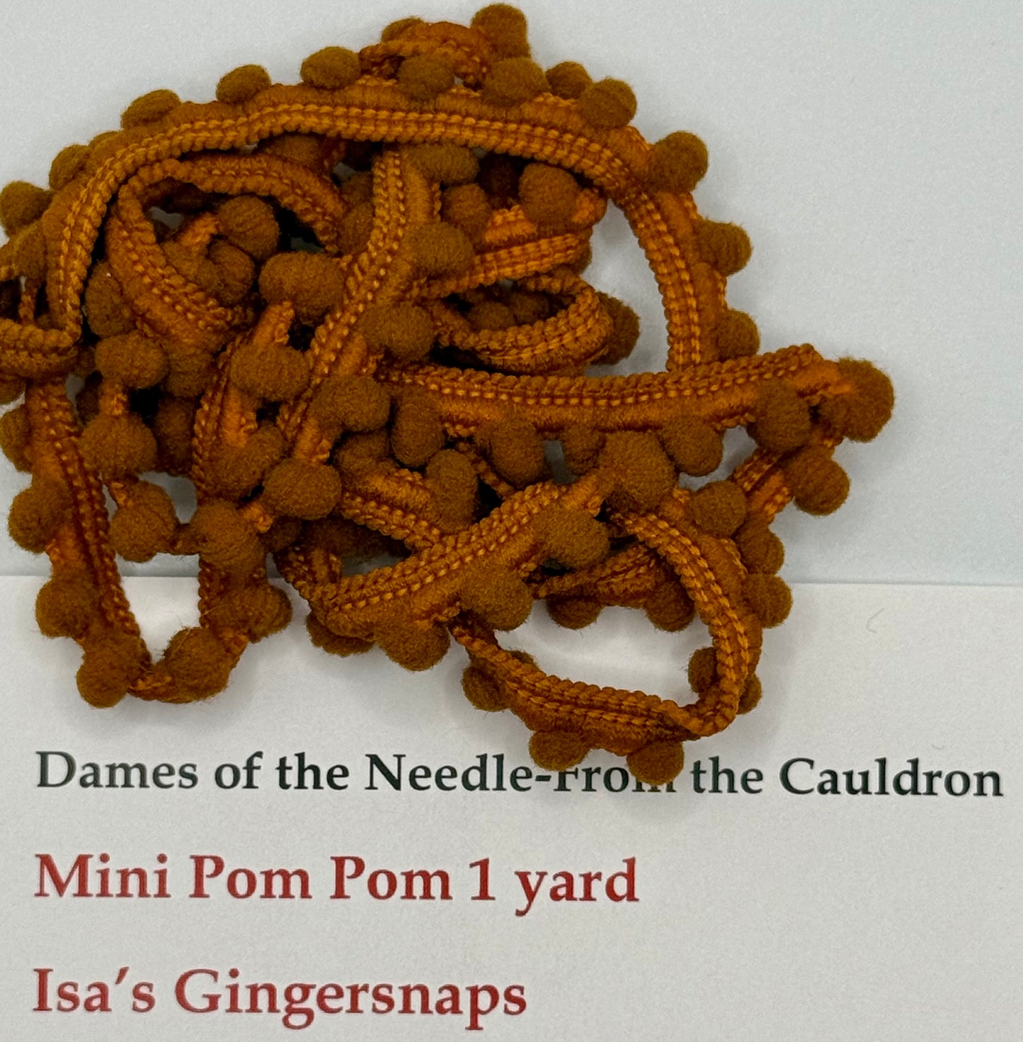 "Isa's Gingersnaps" Mini Pom Pom Trim by Dames of the Needle