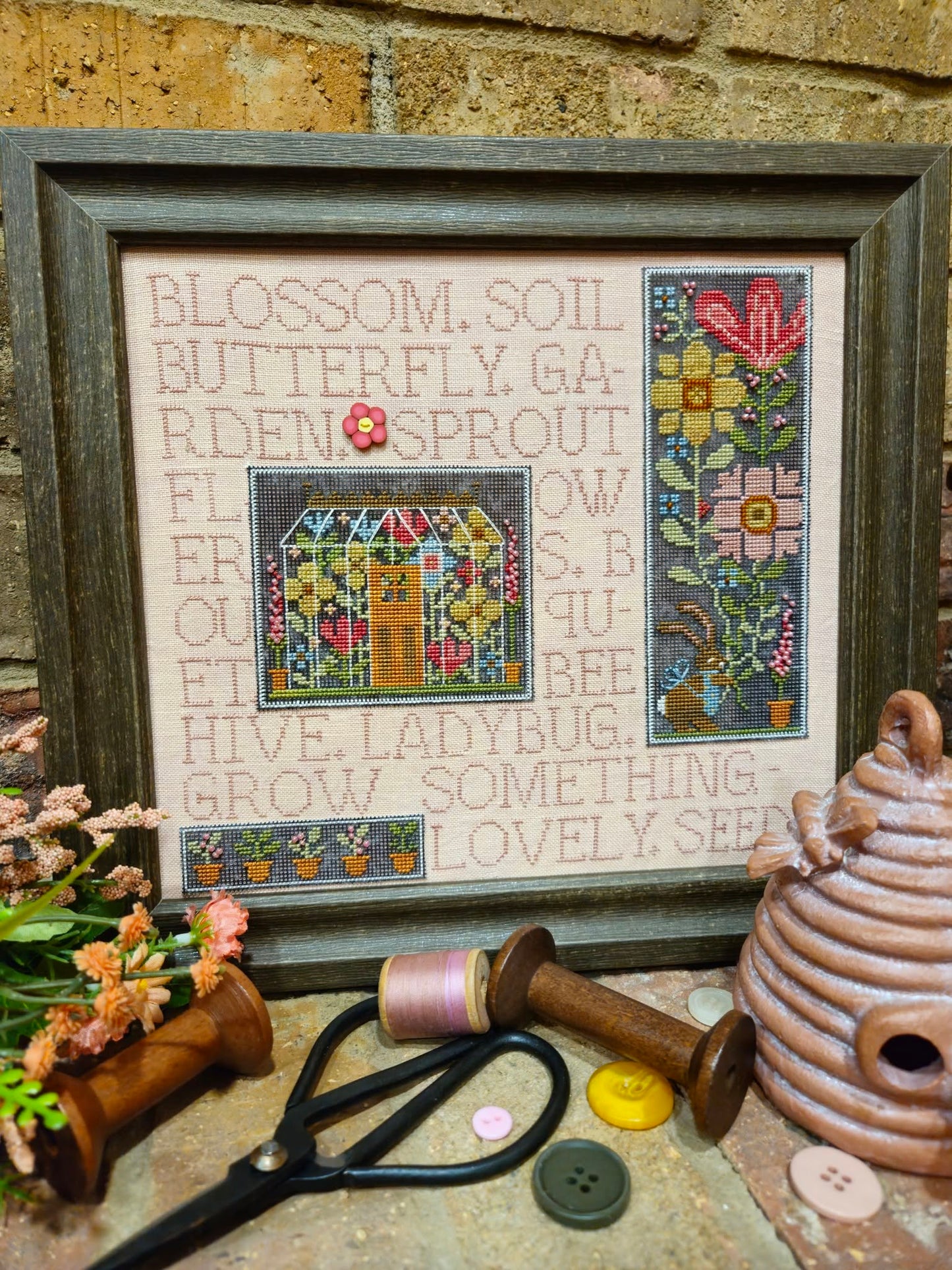*Preorder* Mixed Media Needleart: Flower Garden by Quaint Rose Needlearts