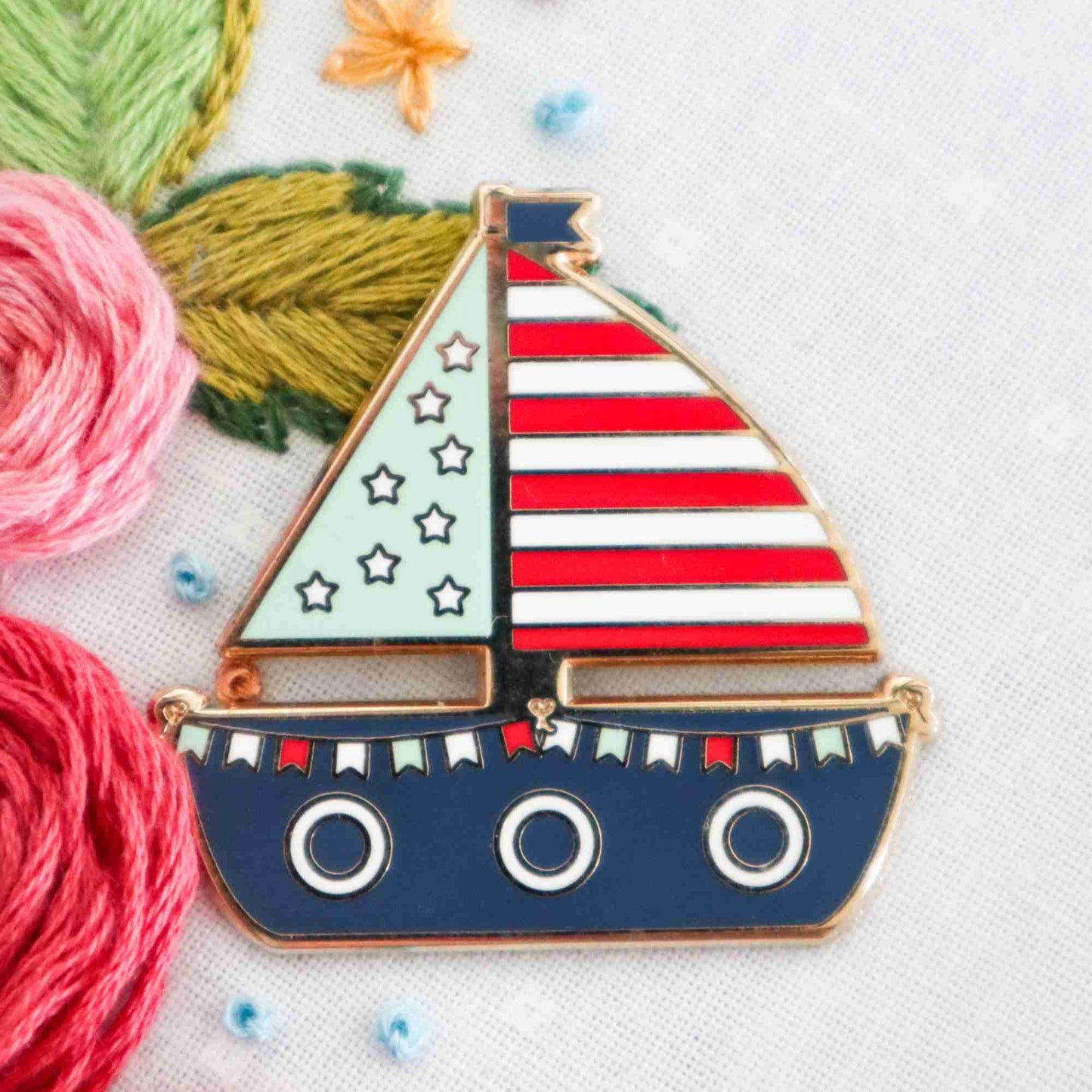 *Preorder* Summer Sailboat Magnetic Needle Minder by Flamingo Toes