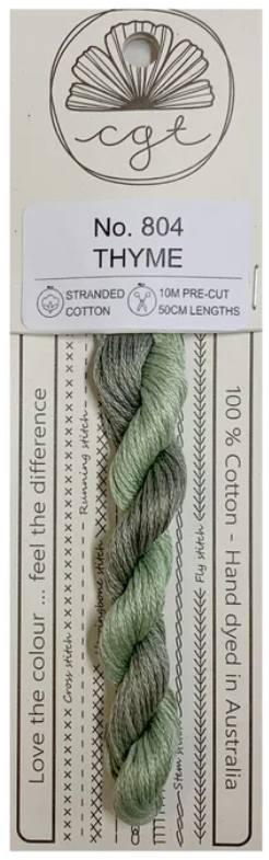 804 Thyme | 6 Strand Embroidery Floss by Cottage Garden Threads