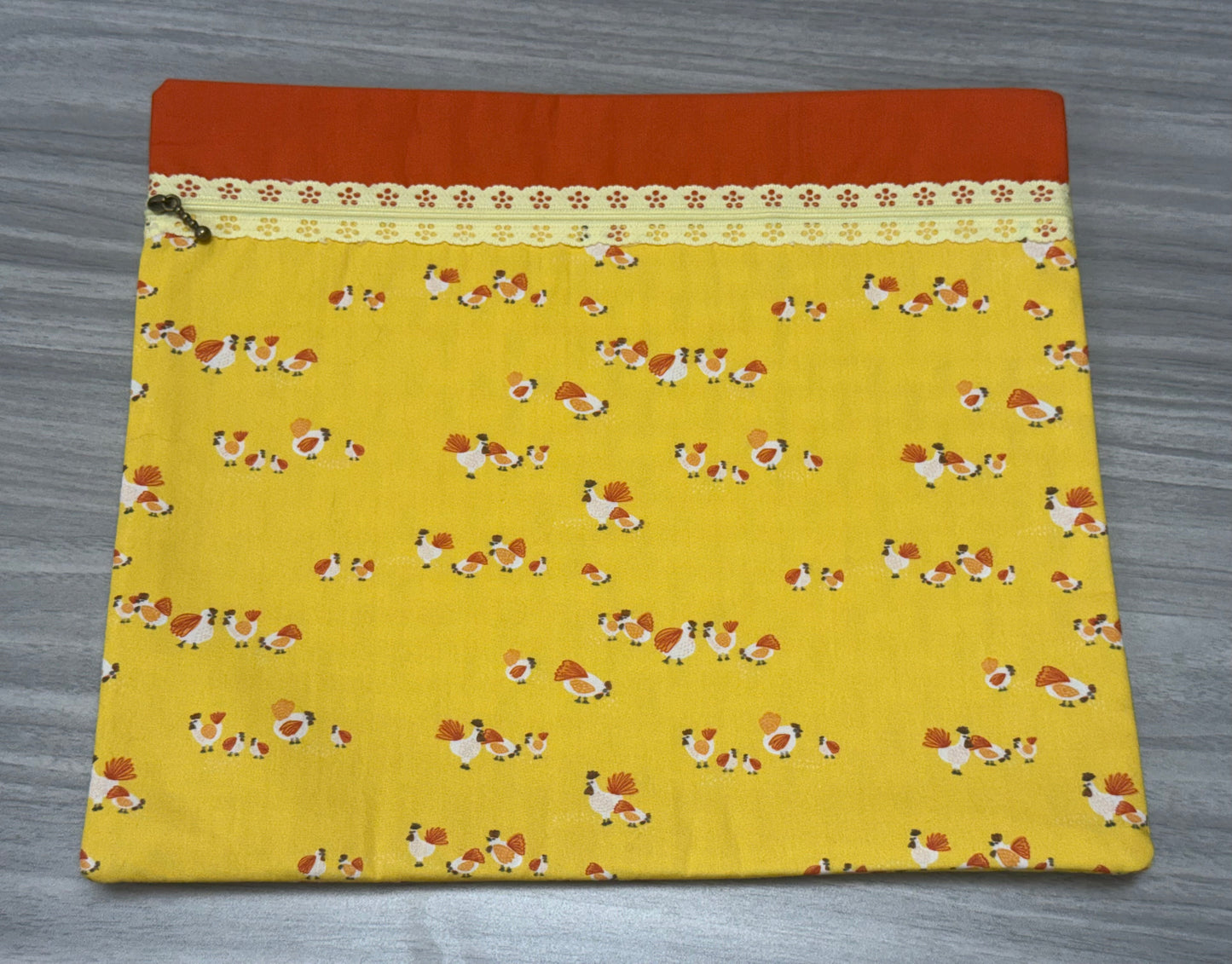 Yellow Chicken Traditional Project Bag-Millennial Fabrics-Millennial Fabrics