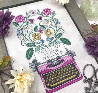 ✓ Follow Your Heart by Tiny Modernist-Cross Stitch-Tiny Modernist-Millennial Fabrics