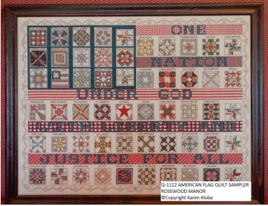 American Flag Quilt by Rosewood Manor for Needlework Marketplace