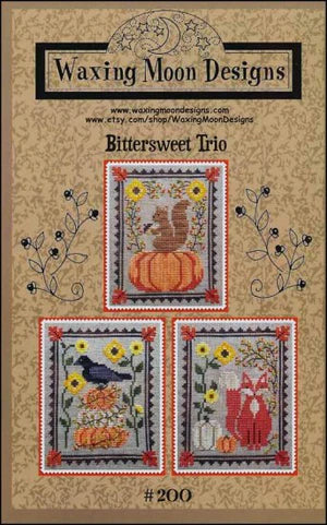✓ Bittersweet Trio by Waxing Moon Designs-Cross Stitch-Waxing Moon Designs-Millennial Fabrics