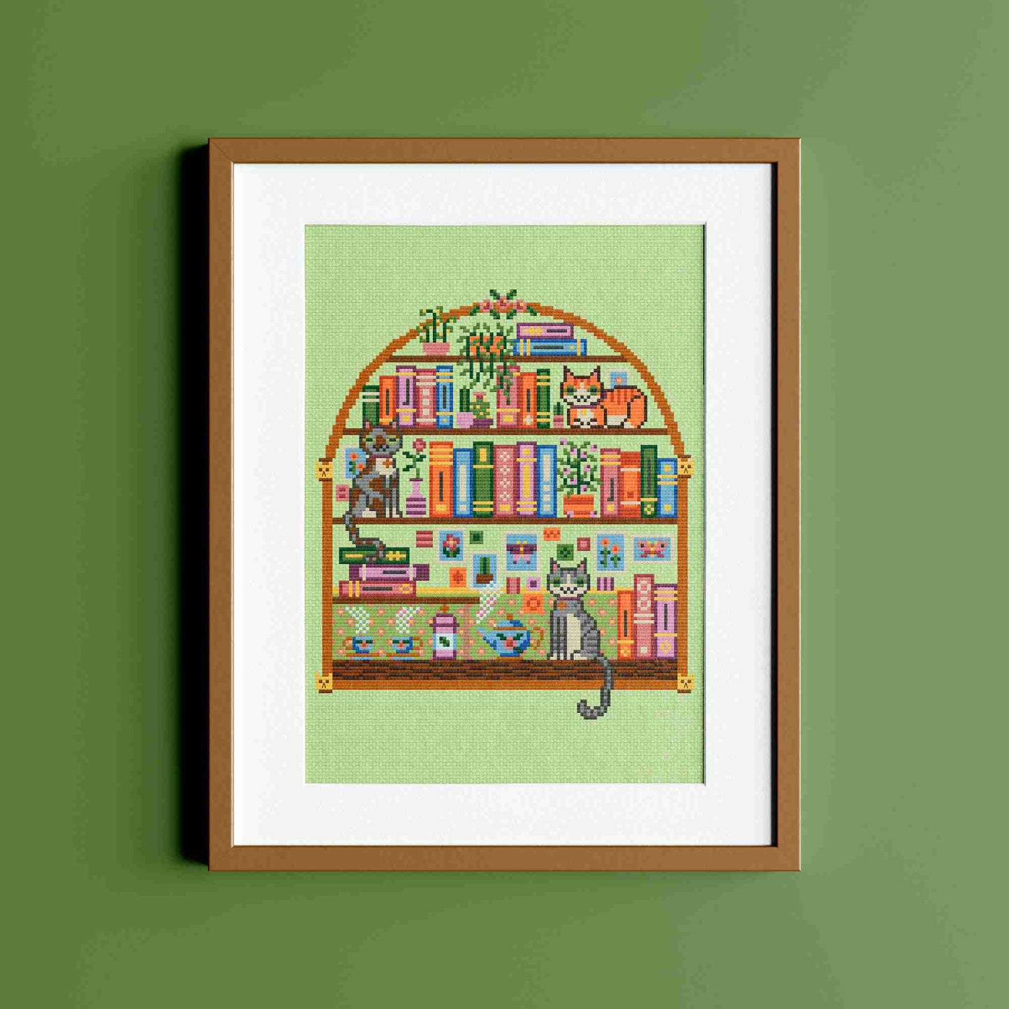 *Preorder* Book Nook with Cats by Una Buena Pieza
