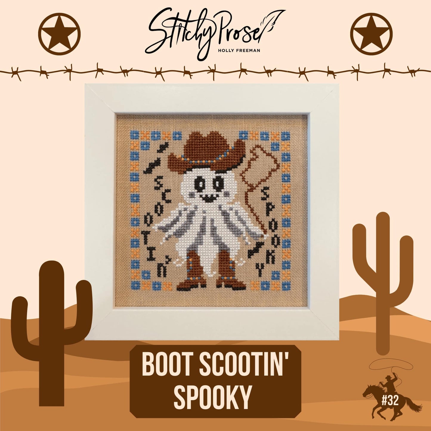 Boot Scootin’ Spooky by Stitchy Prose for Needlework Marketplace
