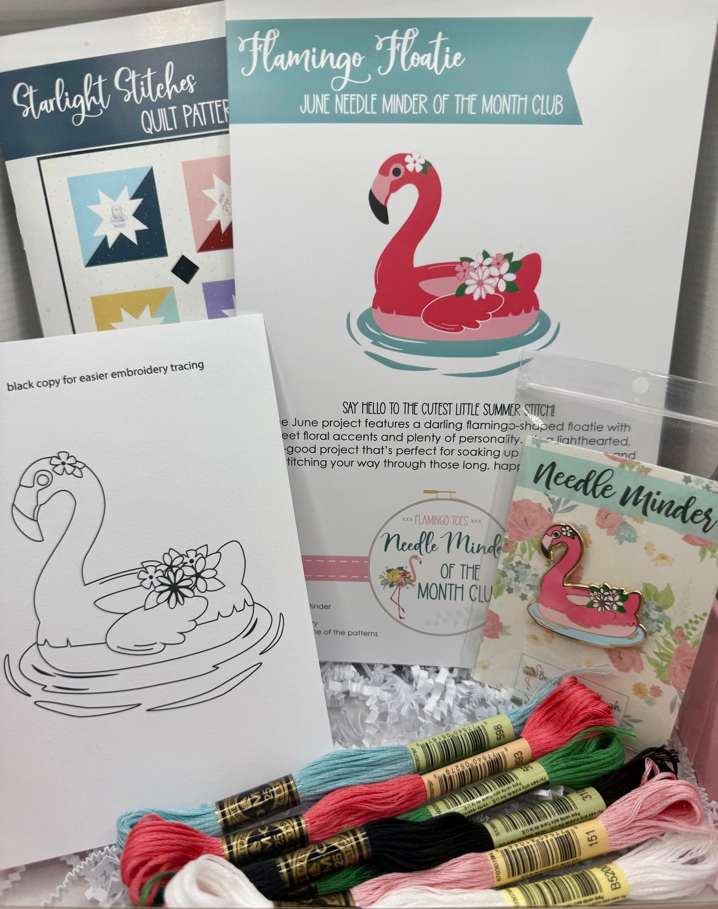 "Flamingo Floatie" Exclusive Needleminder Box by Flamingo Toes
