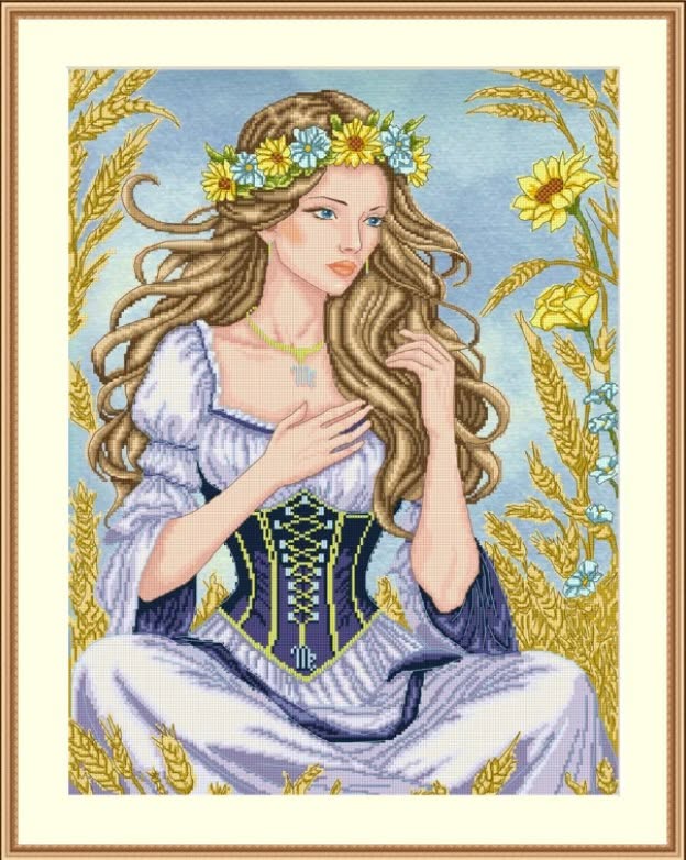 *Preorder* Cerelia, The Virgo Maiden by Cross Stitching Art