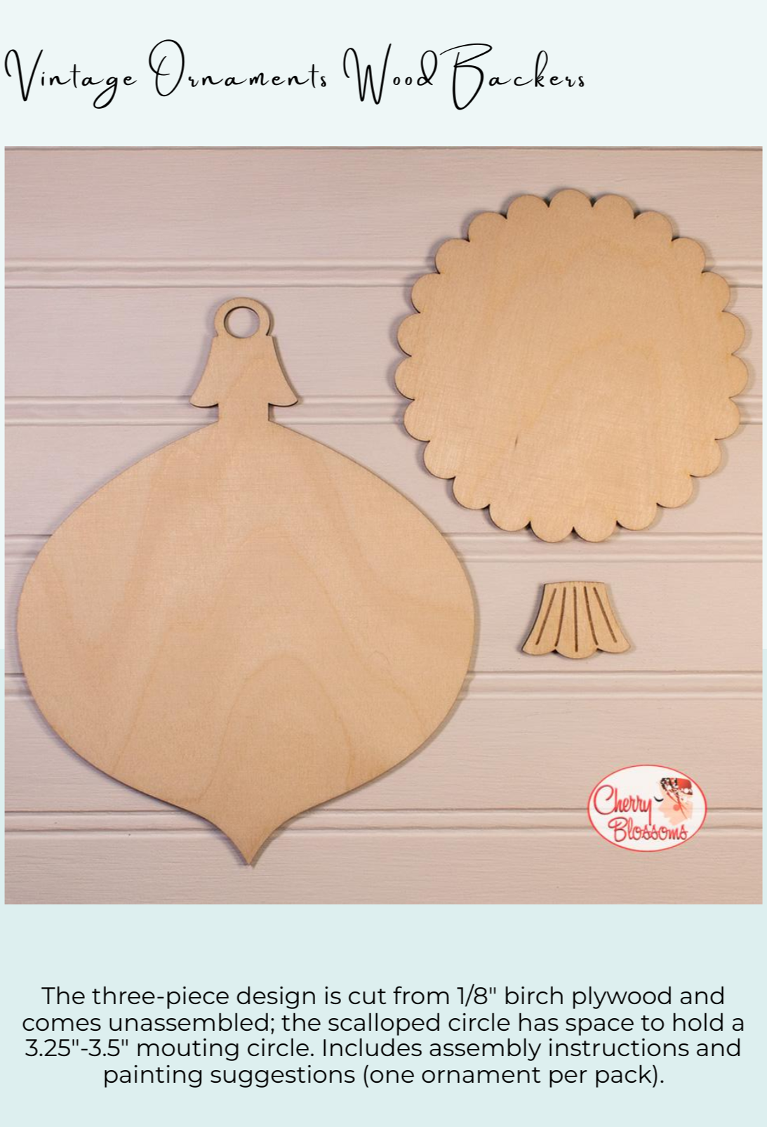 Ornament Frame by Cherry Blossoms for Needlework Marketplace