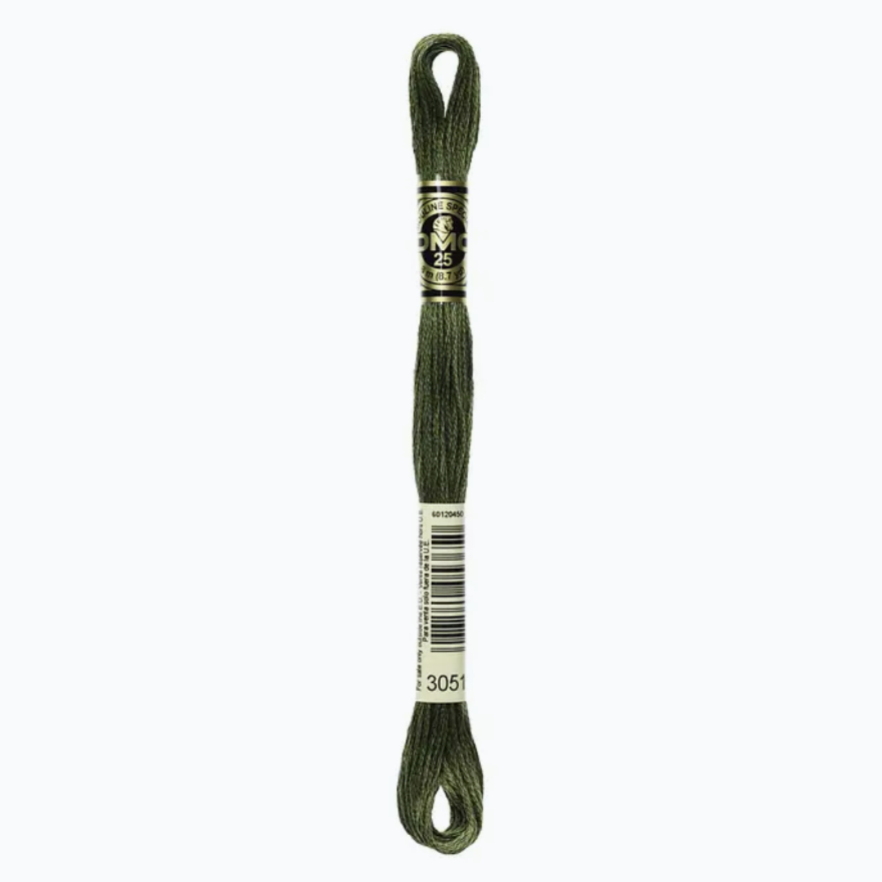 DMC 6 Strand Cotton Embroidery Floss #3051 - Green Gray Dark