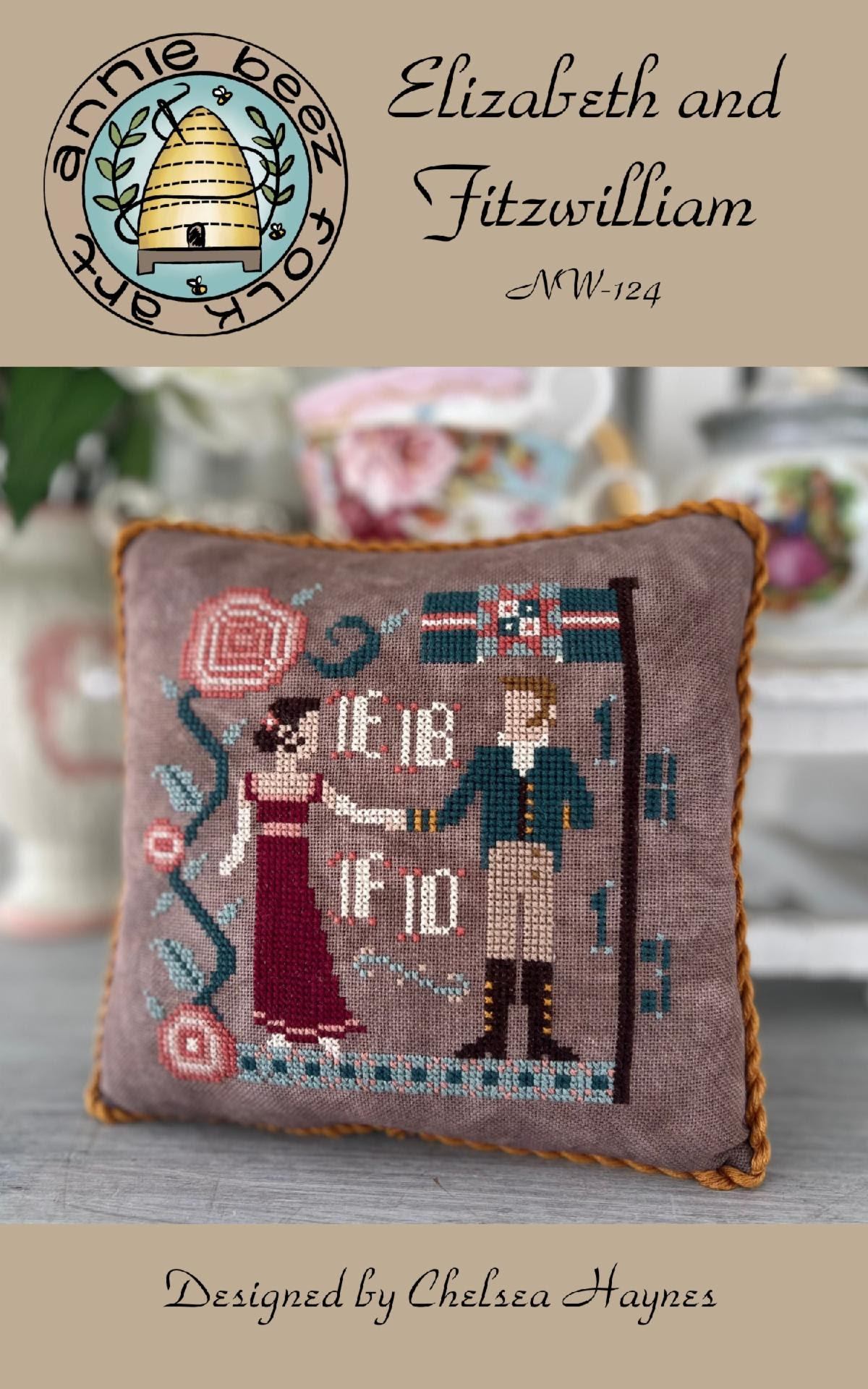 ✓ Elizabeth and Fitzwilliam by Annie Beez Folk Art